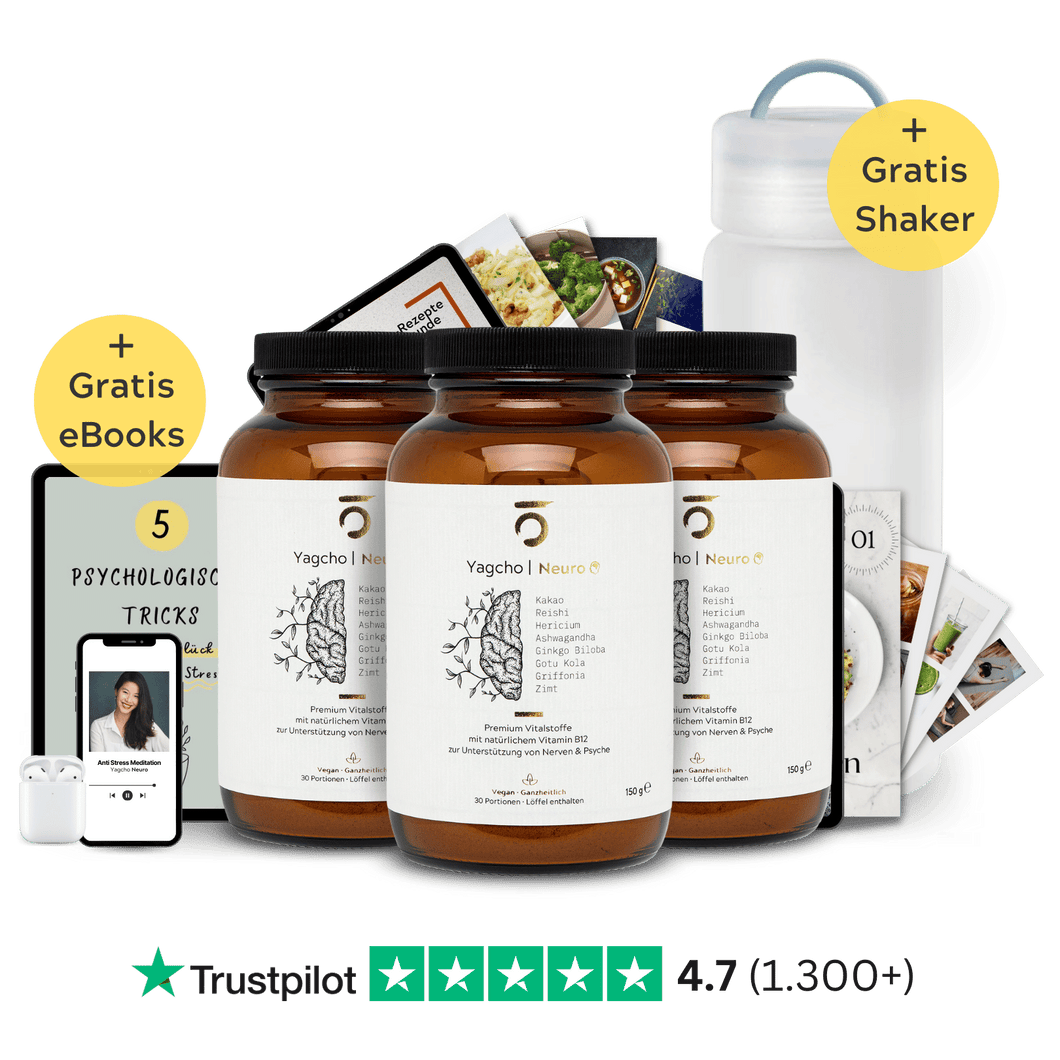 Neuro Starterset (3x Yagcho Neuro, 1x Shaker, Gratis Ebooks, Gratis Versand) - yagcho
